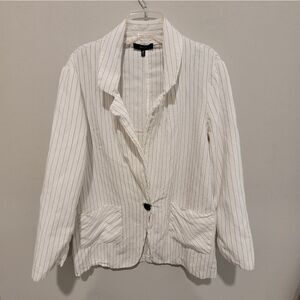 Drew pinstripe one button front blazer Size Small